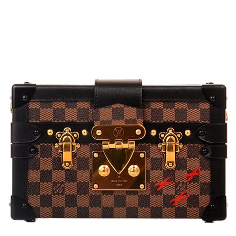 louis vuitton petite malle damier ebene|Louis Vuitton petite malle bag.